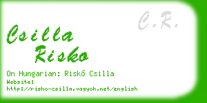 csilla risko business card