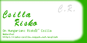 csilla risko business card